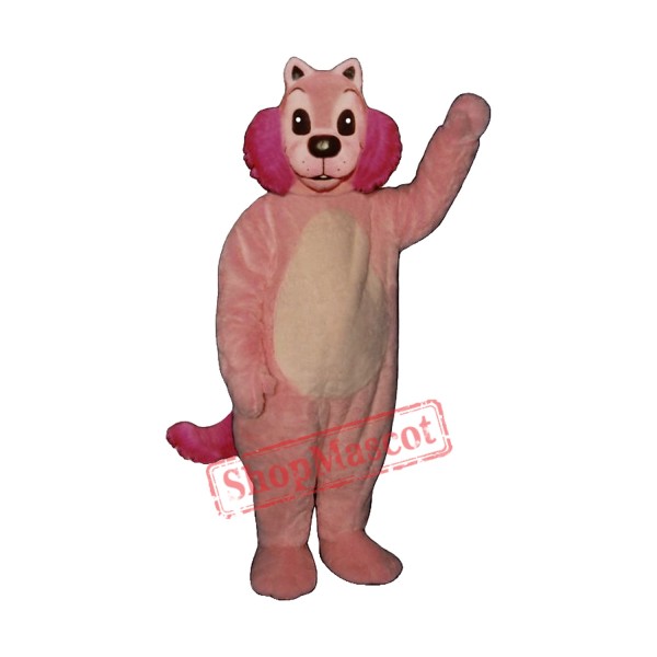 Pink Mink Mascot Costume Pink Mink Mascot Costume