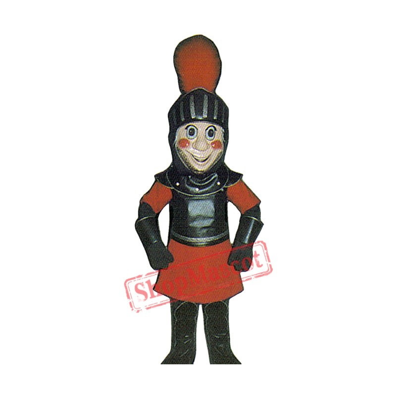 Red Knight Mascot Costume Red Knight Mascot Costume
