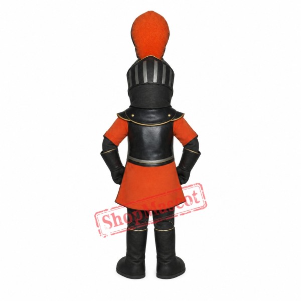 Red Knight Mascot Costume Red Knight Mascot Costume