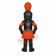 Red Knight Mascot Costume Red Knight Mascot Costume