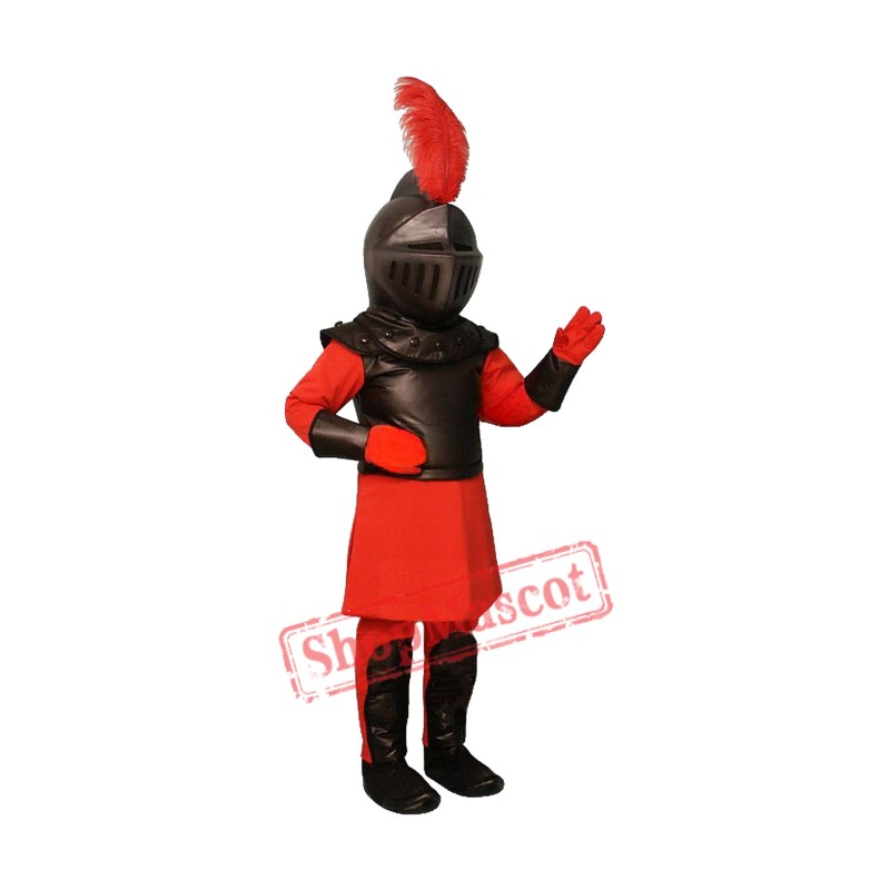 Cute Red Knight Mascot Costume Cute Red Knight Mascot Costume