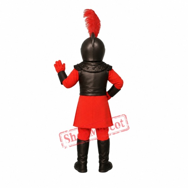 Cute Red Knight Mascot Costume Cute Red Knight Mascot Costume