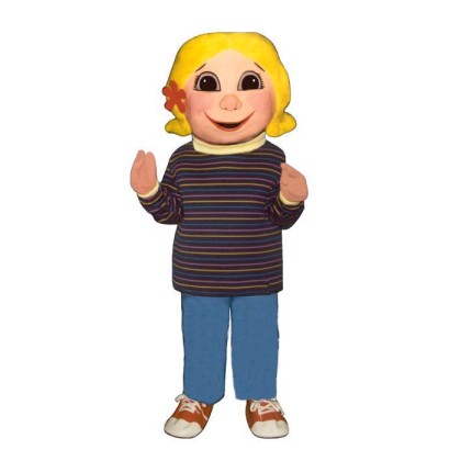 Yellow Hair Girl Mascot Costume