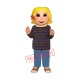 Yellow Hair Girl Mascot Costume