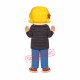 Yellow Hair Girl Mascot Costume
