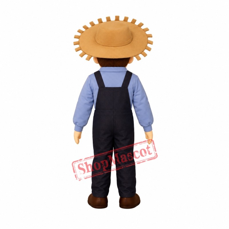 Farm Boy Mascot Costume Farm Boy Mascot Costume