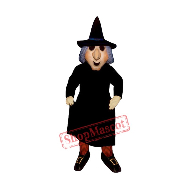 Black Witch Mascot Costume Black Witch Mascot Costume
