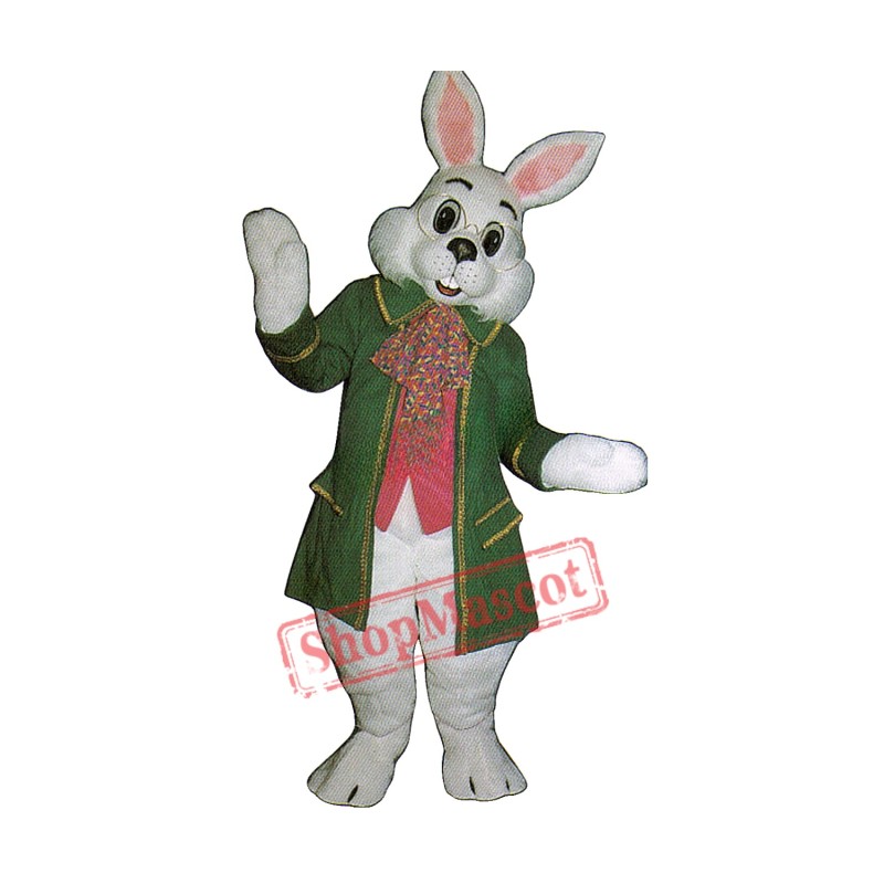 Wendell Rabbit-Green Mascot Costume Wendell Rabbit-Green Mascot Costume