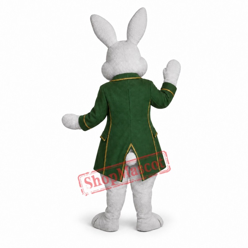 Wendell Rabbit-Green Mascot Costume Wendell Rabbit-Green Mascot Costume