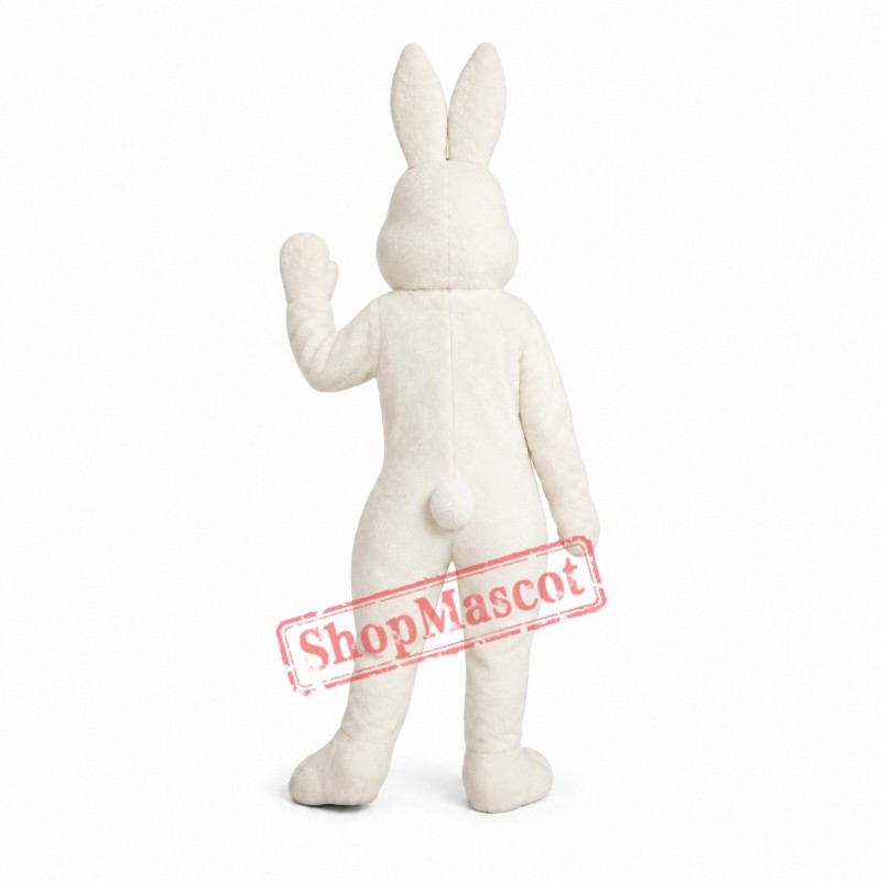 White Bunny Mascot Costume White Bunny Mascot Costume