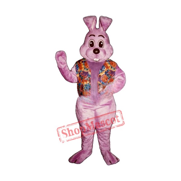 Lavender Louie Vest Bunny Mascot Costume Lavender Louie Vest Bunny Mascot Costume