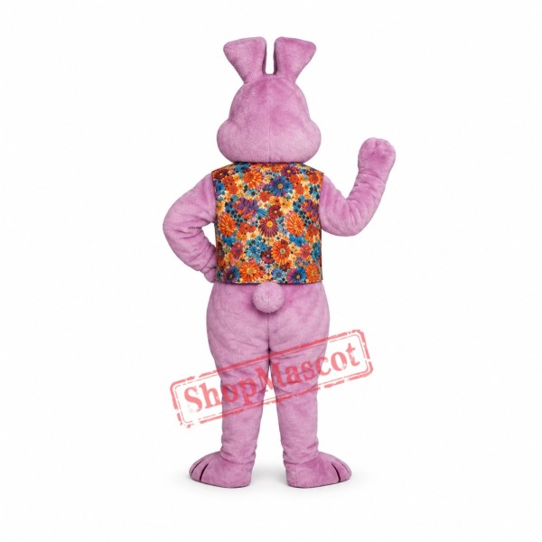 Lavender Louie Vest Bunny Mascot Costume Lavender Louie Vest Bunny Mascot Costume