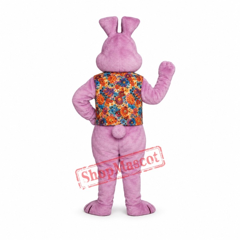 Lavender Louie Vest Bunny Mascot Costume