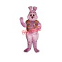 Lavender Louie Vest Bunny Mascot Costume