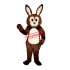 Brown Fat Bunny Mascot Costume