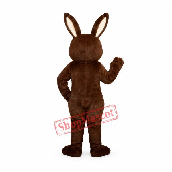 Brown Fat Bunny Mascot Costume Brown Fat Bunny Mascot Costume