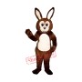 Brown Fat Bunny Mascot Costume