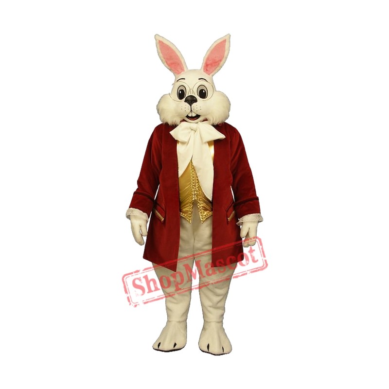 Wendell Rabbit-Red Mascot Costume Wendell Rabbit-Red Mascot Costume