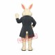 Wendell Rabbit-Blue Mascot Costume Wendell Rabbit-Blue Mascot Costume