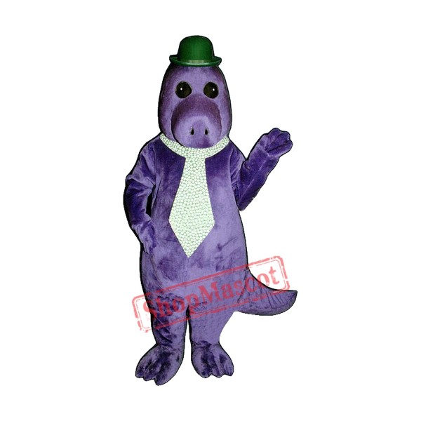 Jake The Saurus Hat Tie Mascot Costume Jake The Saurus Hat Tie Mascot Costume