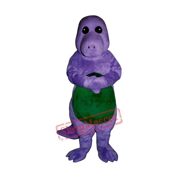 Purple Dinosaur Mascot Costume