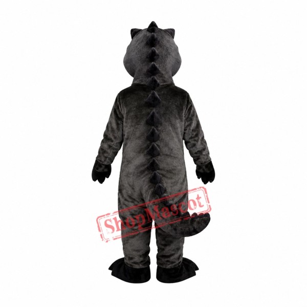 Black Dino Mascot Costume Black Dino Mascot Costume