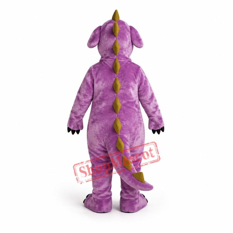 Purple Whimsical Dragon Mascot Costume Purple Whimsical Dragon Mascot Costume