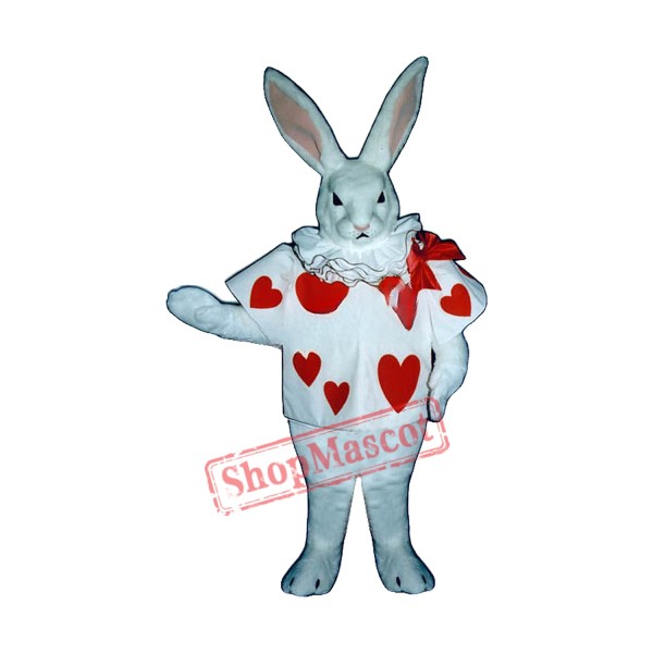 White Rabbit with Jacket Mascot Costume