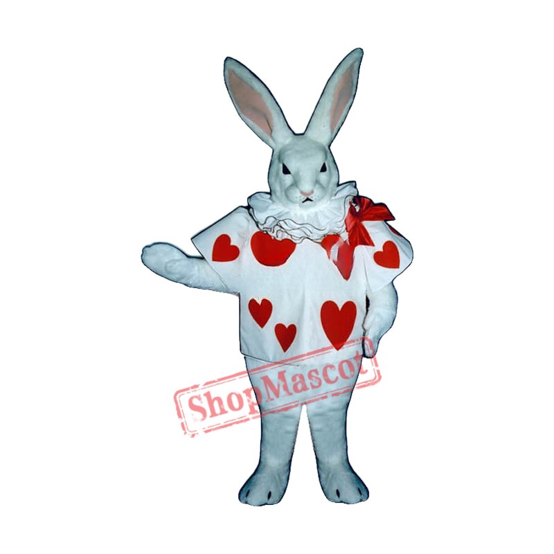 White Rabbit with Jacket Mascot Costume White Rabbit with Jacket Mascot Costume