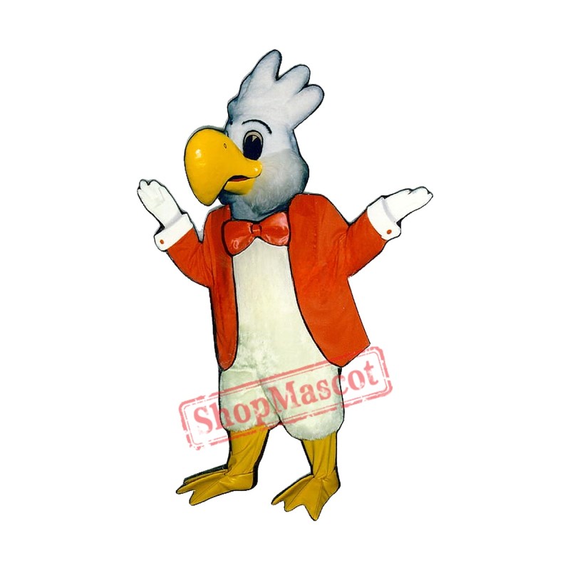 Cockatoo Jacket Bowtie Mascot Costume Cockatoo Jacket Bowtie Mascot Costume