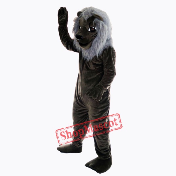 Old Black Lion Mascot Costume