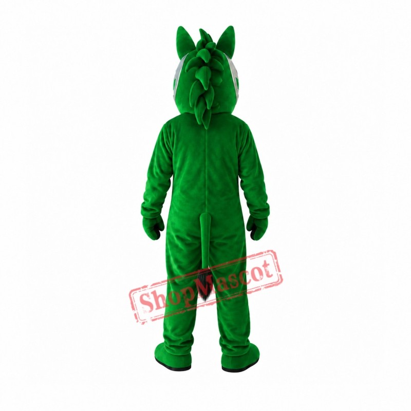 Green Trojan Horse Mascot Costume