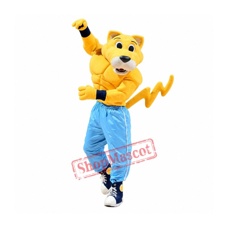 Rocky The Mountain Lion Mascot Costume Rocky The Mountain Lion Mascot Costume