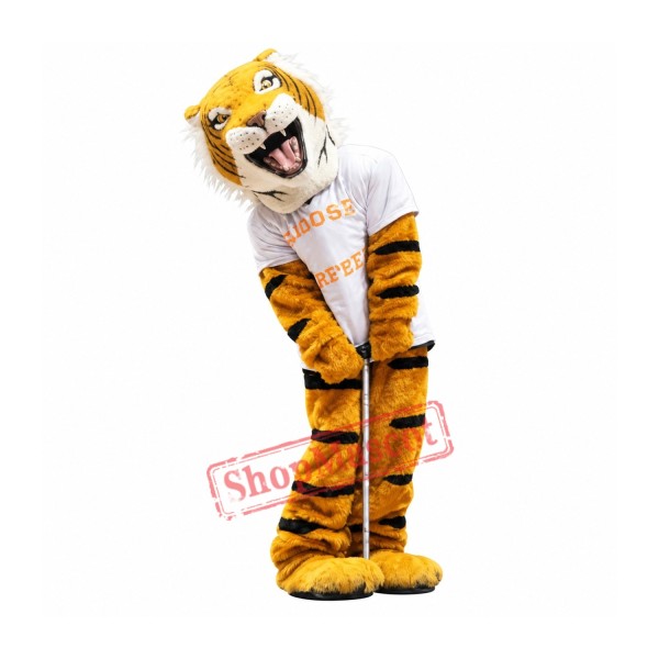 Happy Tiger Mascot Costume Happy Tiger Mascot Costume