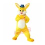 Yellow Rabbit Short Plush Adult  Mascot Costume