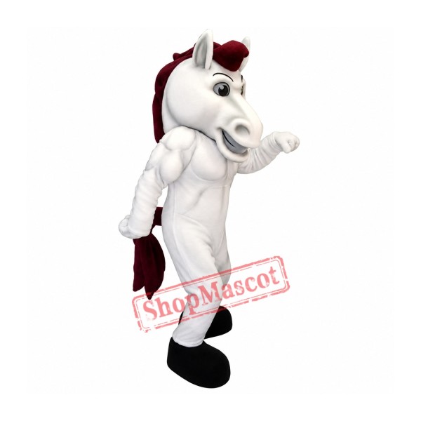 Power Mustang Mascot Costume Power Mustang Mascot Costume
