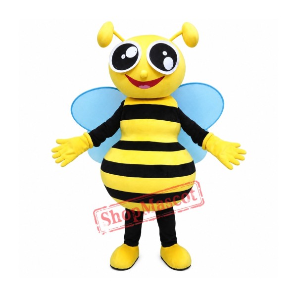 Happy Honey Bee Mascot Costume Happy Honey Bee Mascot Costume