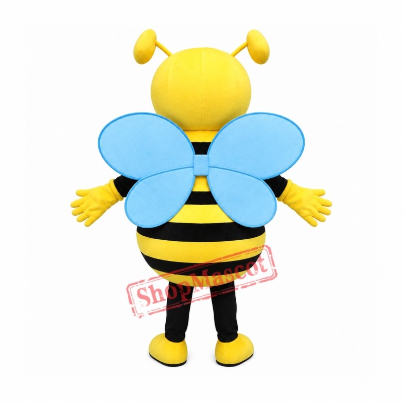 Happy Honey Bee Mascot Costume Happy Honey Bee Mascot Costume