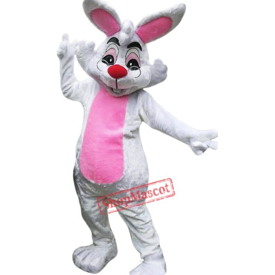 Glasses Easter Bunny Mascot Costume