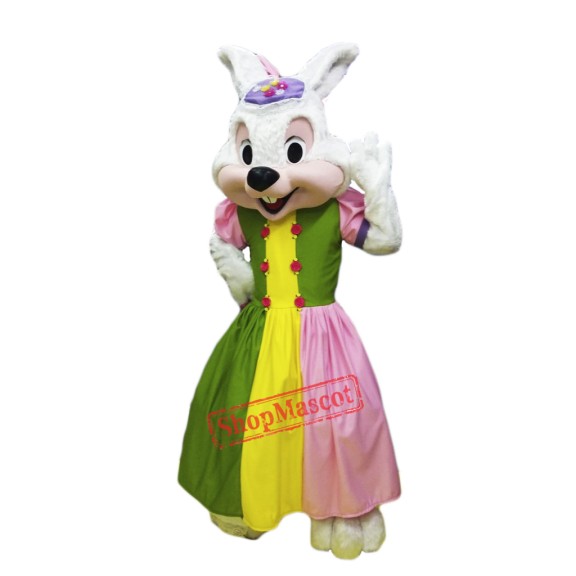 Girl Easter Bunny Mascot Costume