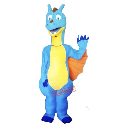 Blue Dragon Mascot Costume Adult Costume
