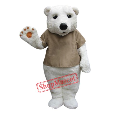 Cute Polar Bear Mascot Costume Free Shipping