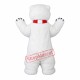 Furry Polar Bear Mascot Costume Furry Polar Bear Mascot Costume