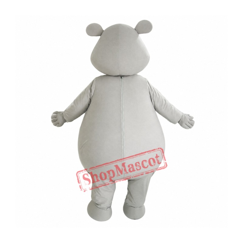 Big Fat Grey Hippo Mascot Costume Big Fat Grey Hippo Mascot Costume
