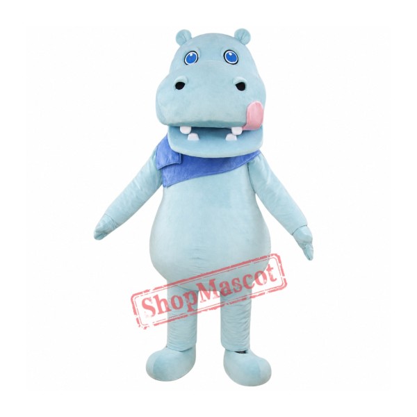 Light Blue Hippo Mascot Costume Light Blue Hippo Mascot Costume