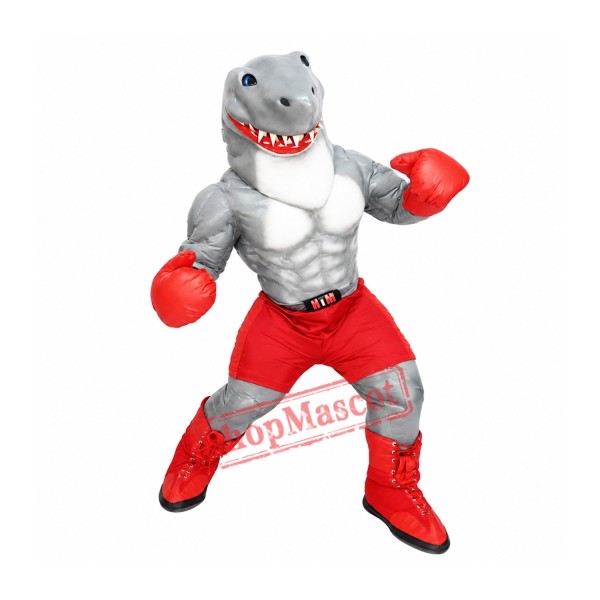 Power Shark Mascot Costume Power Shark Mascot Costume