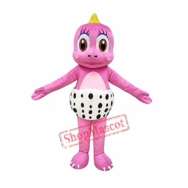 Pink Dinosaur Mascot Costume
