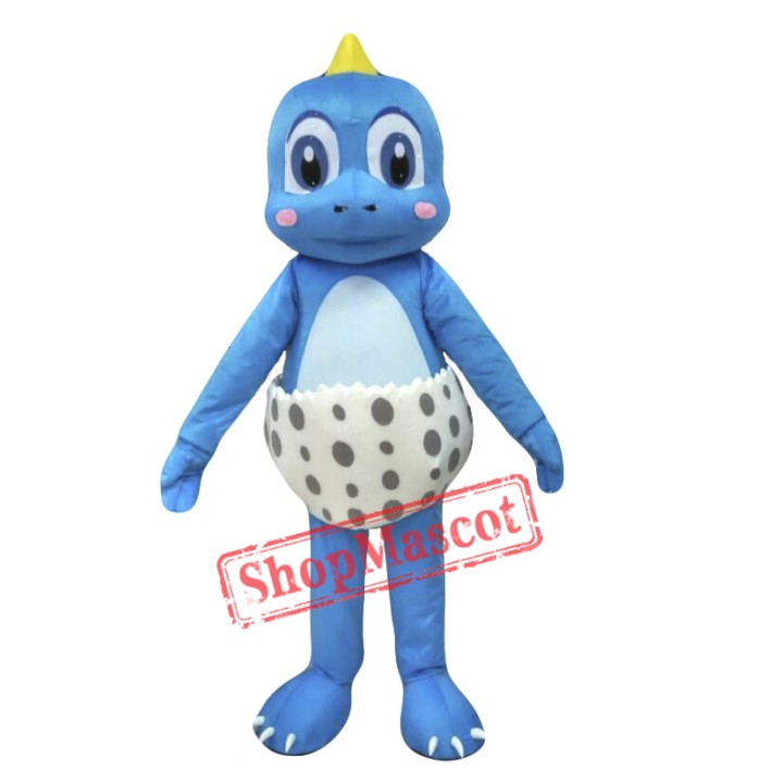 Blue Dinosaur Mascot Costume