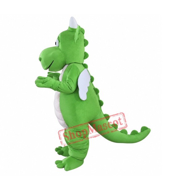 Green Adult Dragon Mascot Costume Green Adult Dragon Mascot Costume