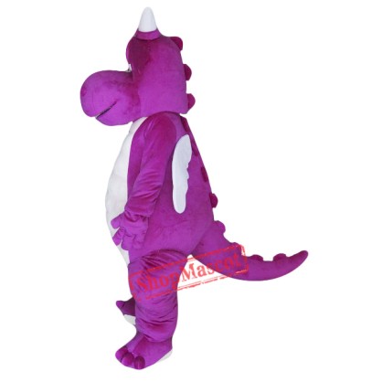 Purple Adult Dragon Mascot Costume